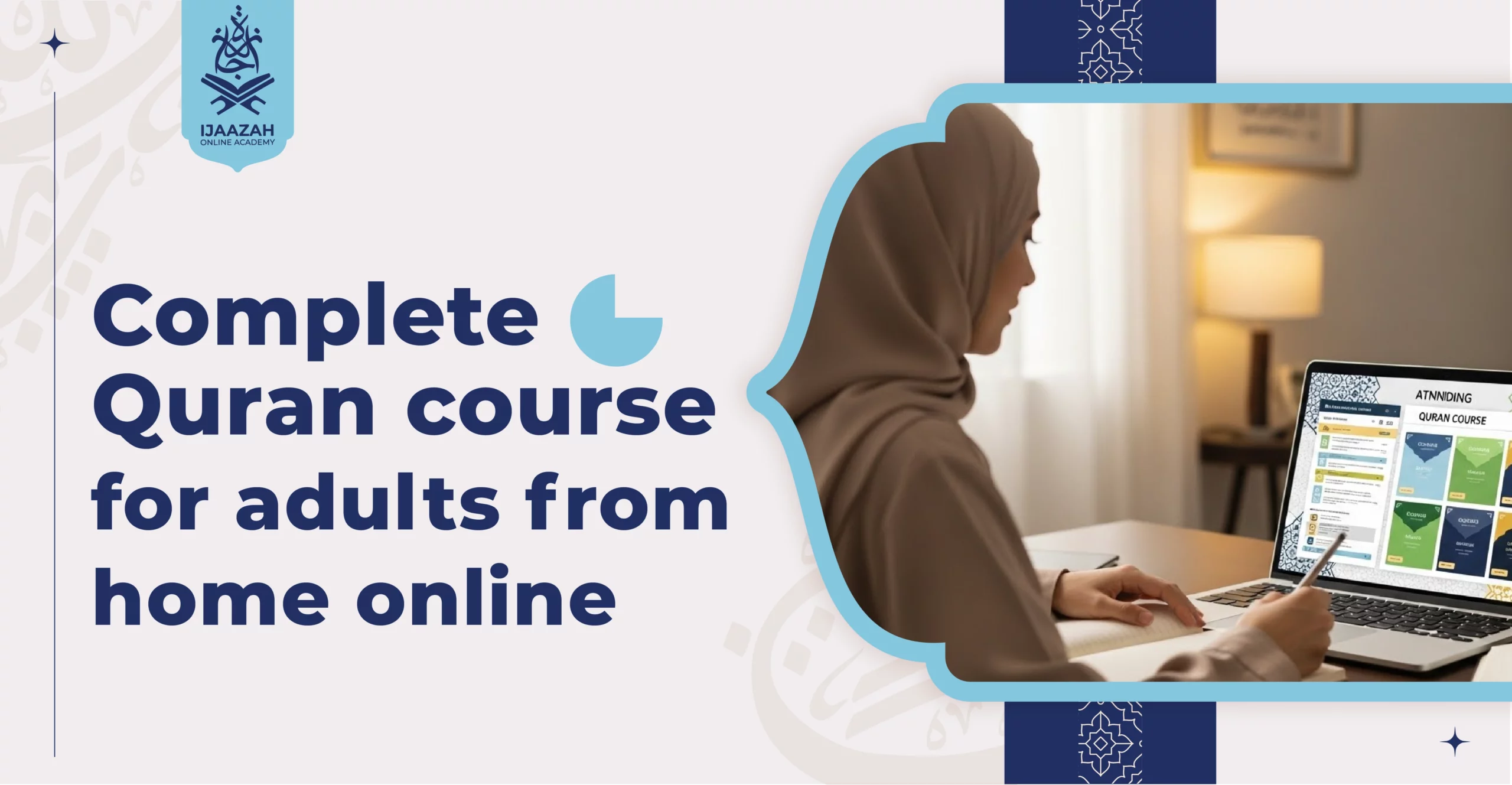 Complete Quran course for adults from home online